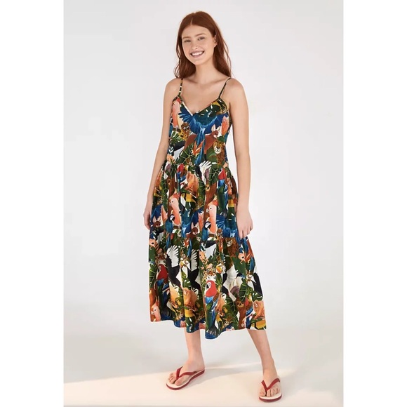 FARM Rio Dresses | Levis X Farm Rio Tiered Midi Dress | Poshmark